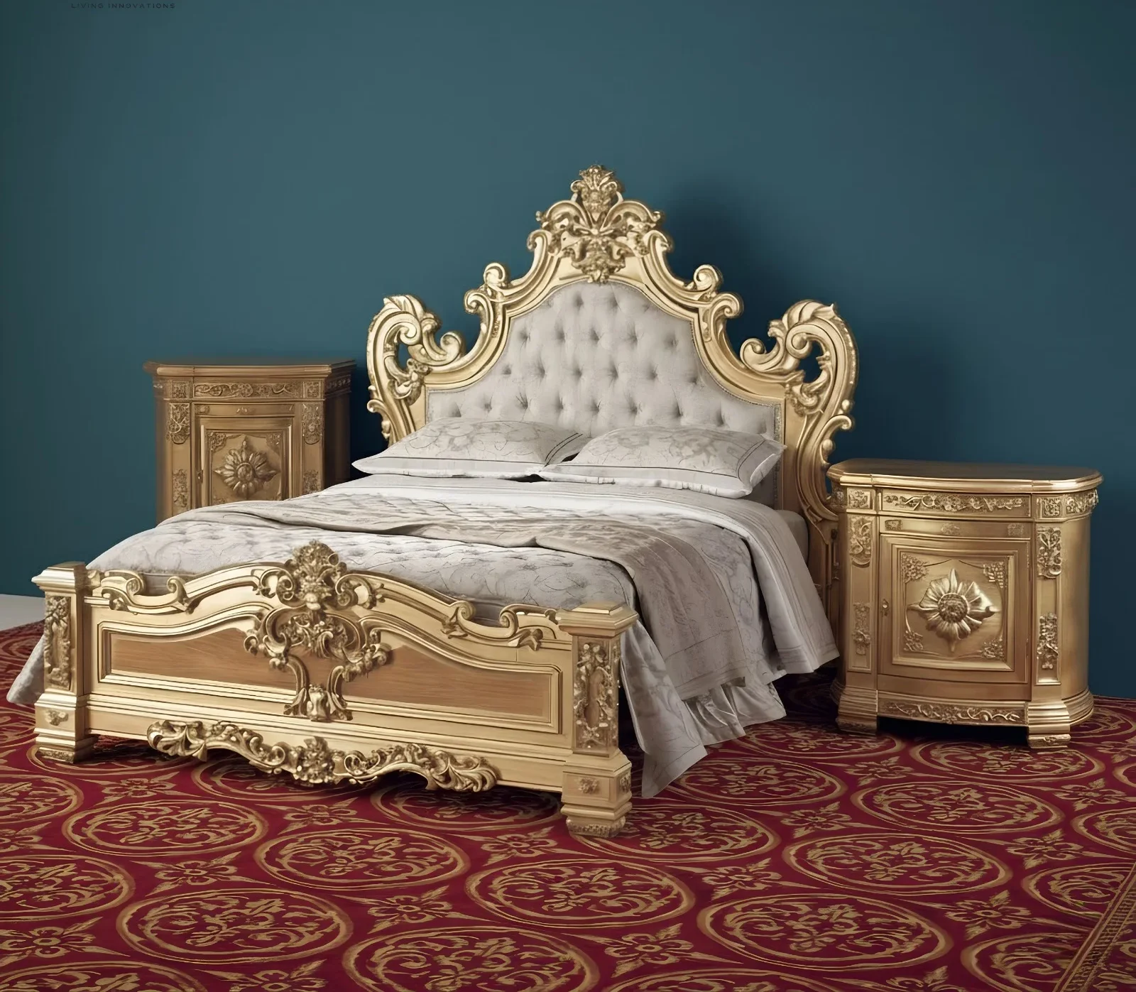 Wooden Luxury Royal Bed for Bedroom