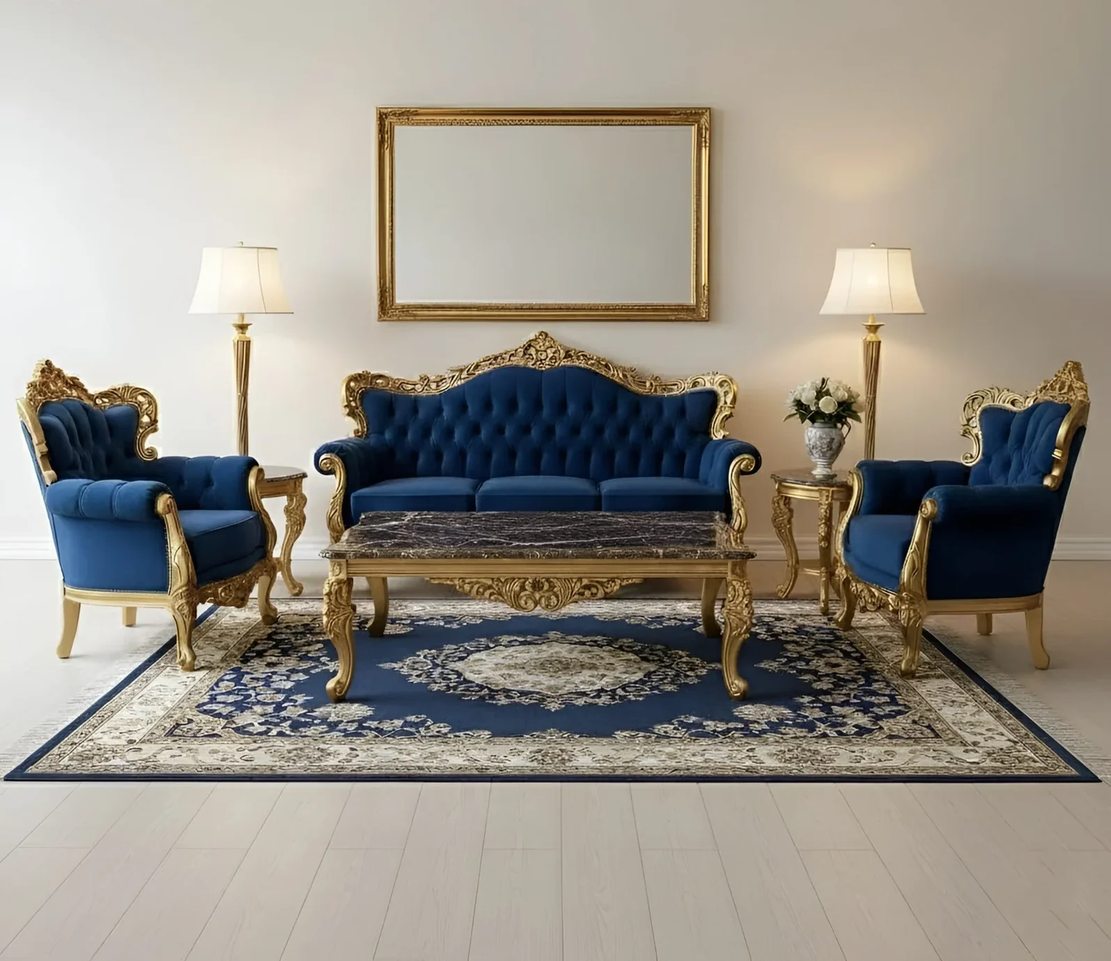 Wooden Royal Sofa Set Design for Home