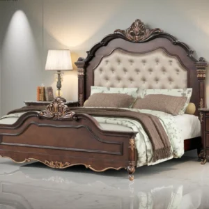 Wooden Handcrafted Designer Bed in Teak Wood
